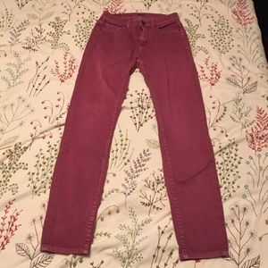 Size 27 BDG High-Rise Cigarette Ankle jeans in Maroon